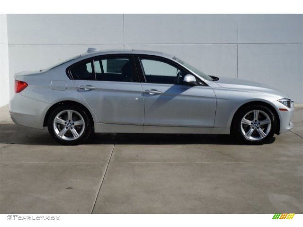 2014 3 Series 320i Sedan - Glacier Silver Metallic / Black photo #2