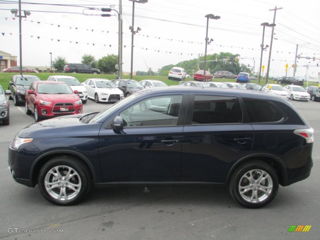 Cosmic Blue 2015 Mitsubishi Outlander SE S-AWC Exterior Photo #96627449