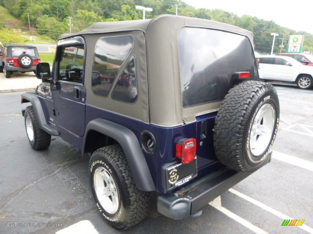 2004 Wrangler Sport 4x4 - Patriot Blue Pearl / Khaki photo #3