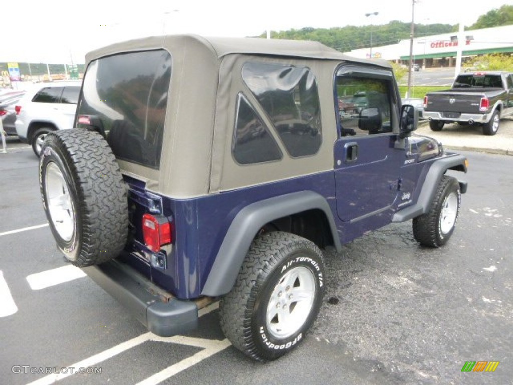 2004 Wrangler Sport 4x4 - Patriot Blue Pearl / Khaki photo #5