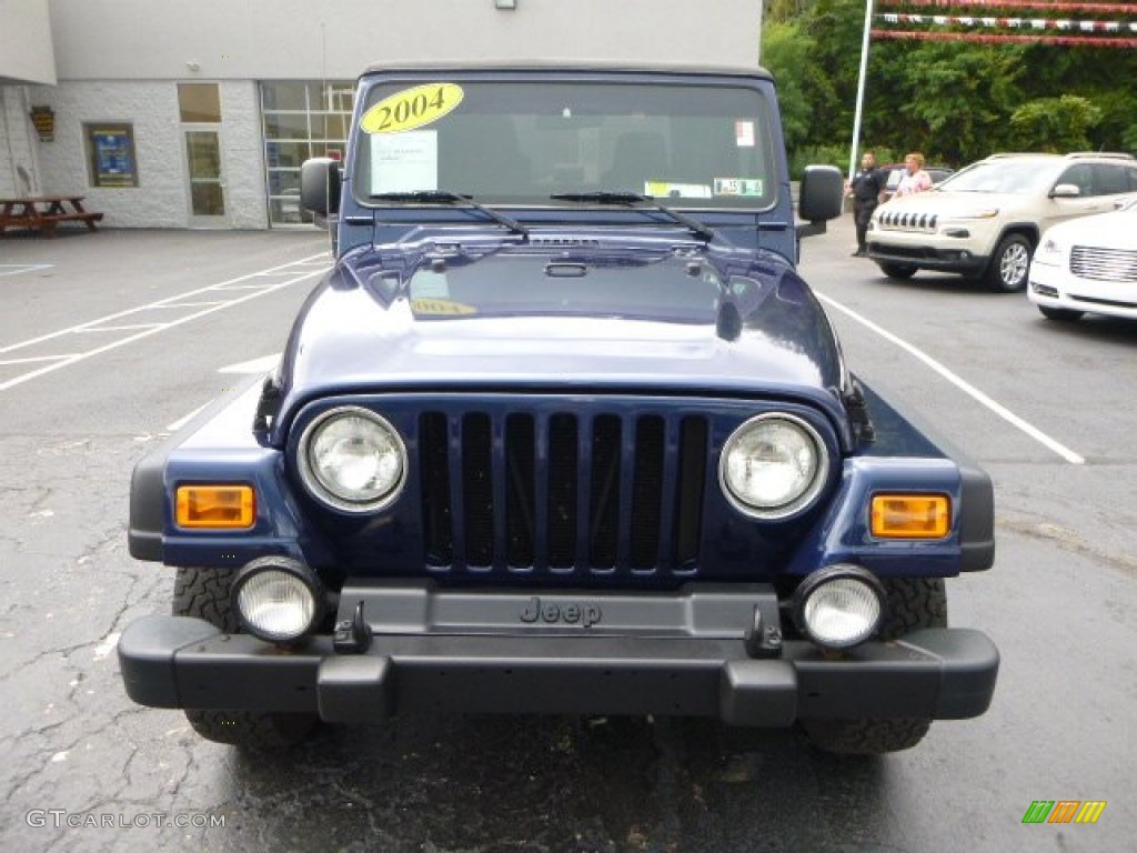 2004 Wrangler Sport 4x4 - Patriot Blue Pearl / Khaki photo #8