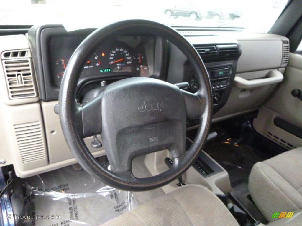 2004 Wrangler Sport 4x4 - Patriot Blue Pearl / Khaki photo #15