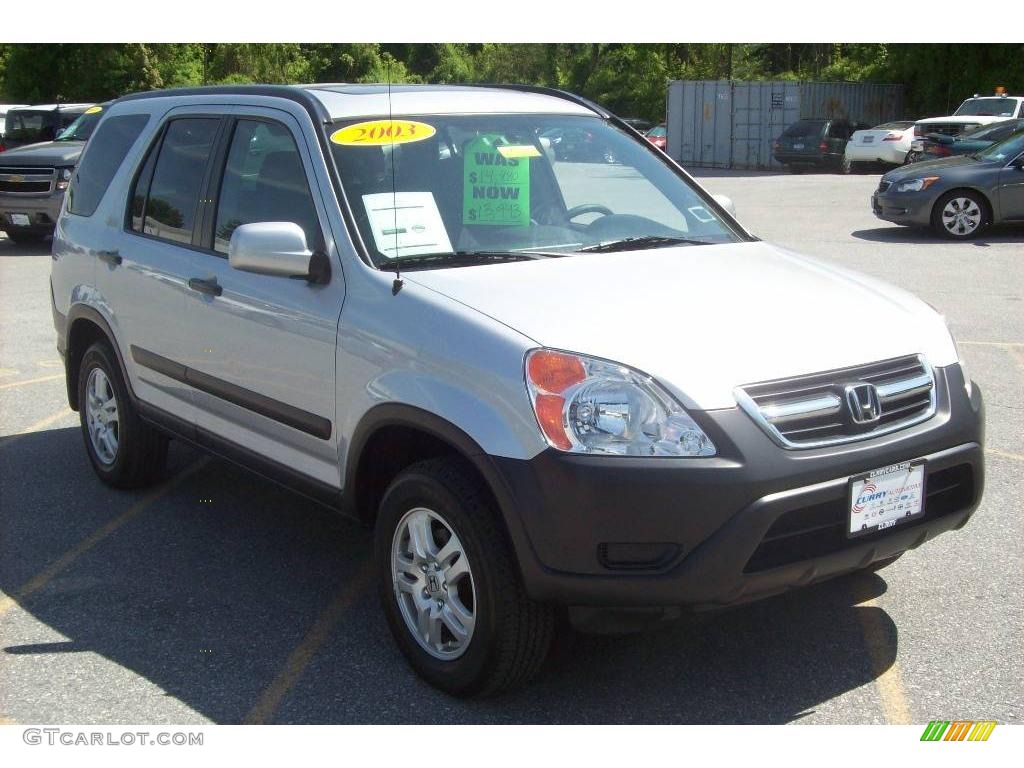 2003 CR-V EX 4WD - Satin Silver Metallic / Black photo #1