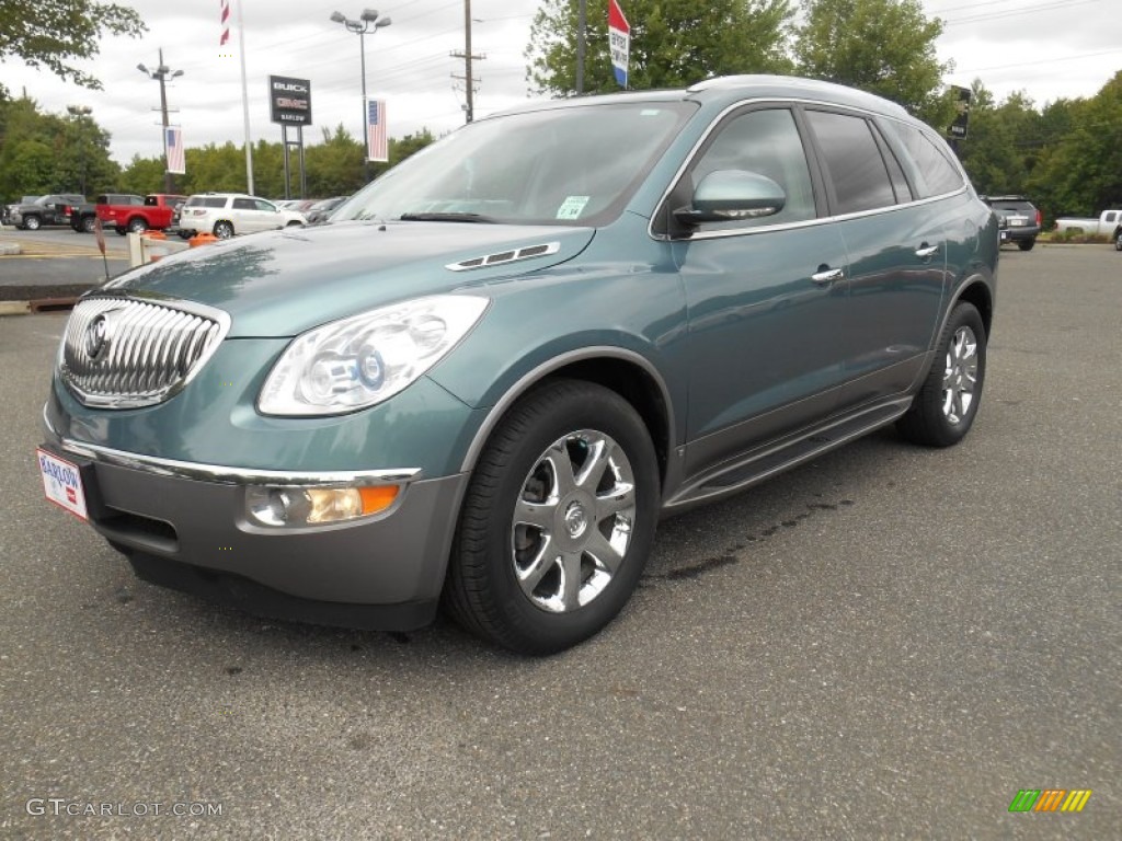 2010 Enclave CXL AWD - Silver Green Metallic / Ebony/Ebony photo #3