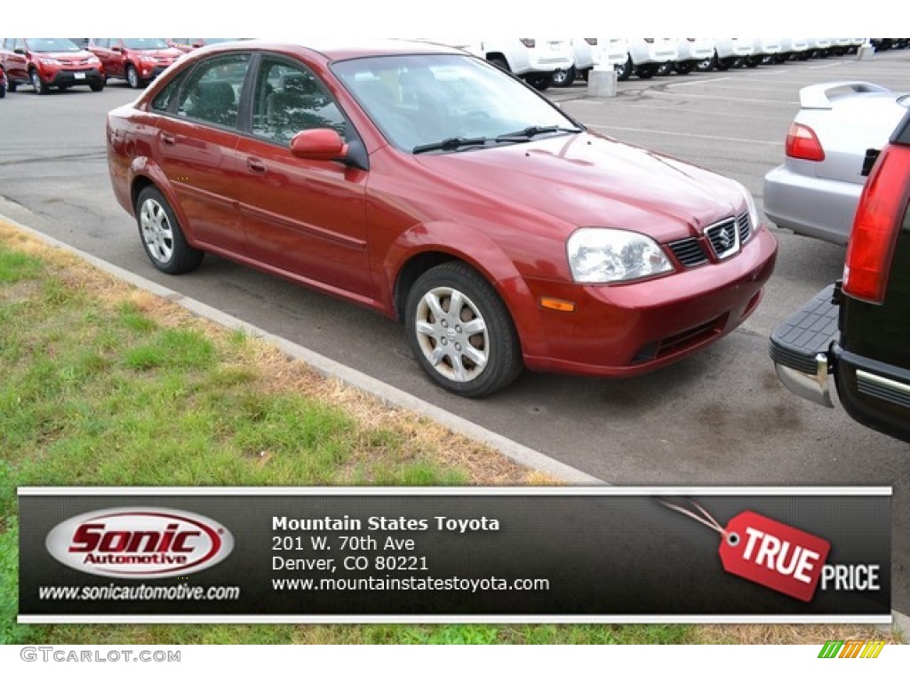 2004 Forenza S - Fusion Red Metallic / Gray photo #1