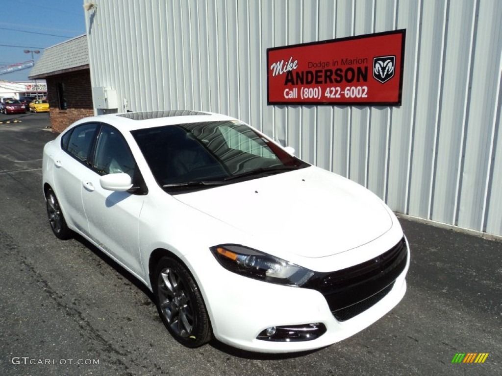 2015 Dart Rallye - Bright White / Black/Light Tungsten Accent Stitching photo #1