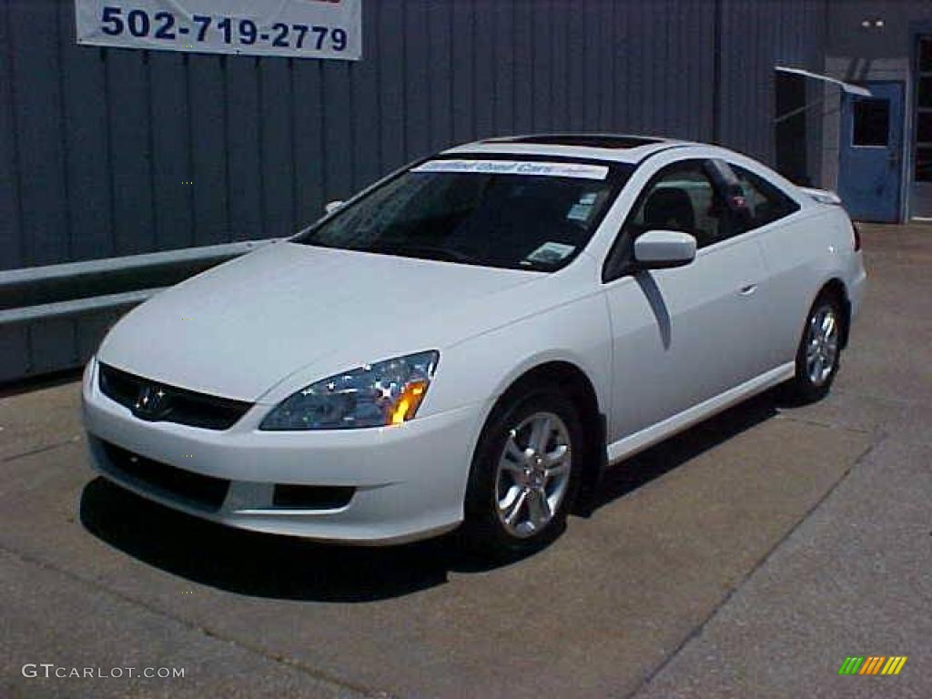 2006 Accord EX-L Coupe - Taffeta White / Ivory photo #2