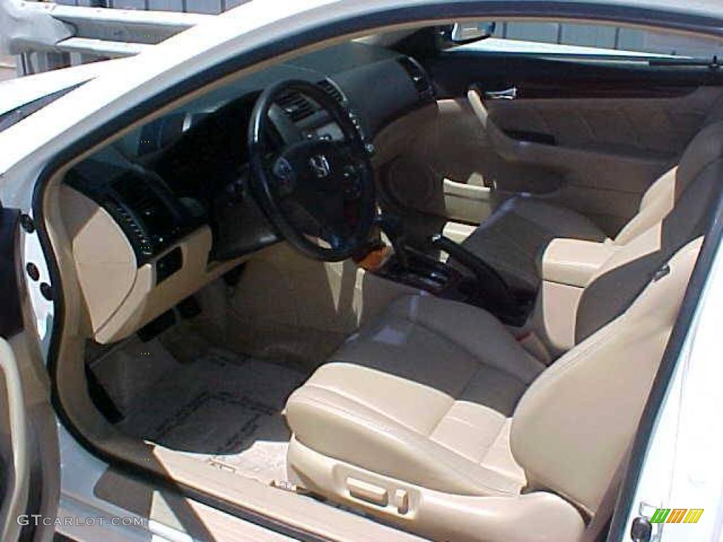2006 Accord EX-L Coupe - Taffeta White / Ivory photo #6