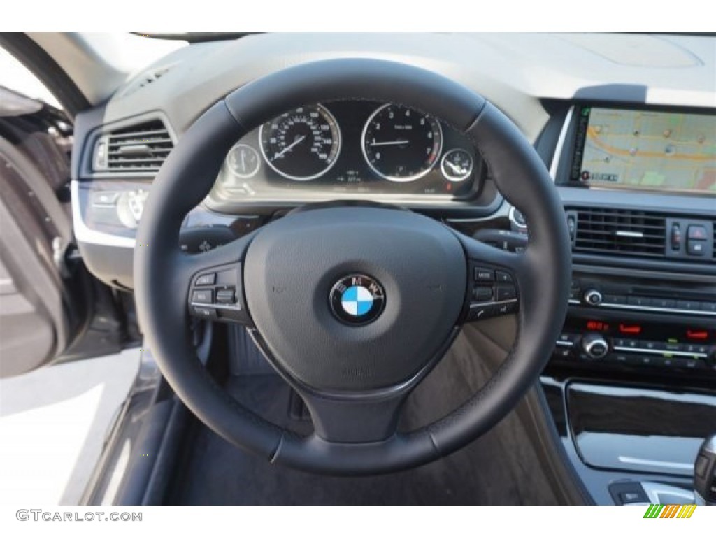 2015 5 Series 528i Sedan - Dark Graphite Metallic / Black photo #8