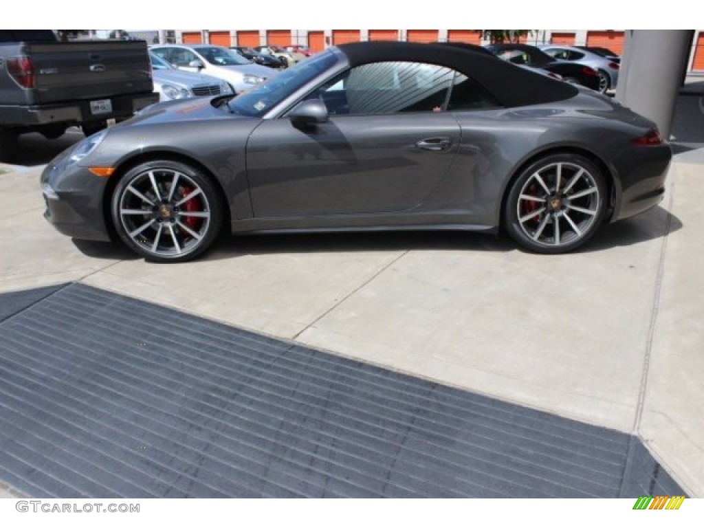 Agate Grey Metallic 2015 Porsche 911 Carrera 4S Cabriolet Exterior Photo #96644588