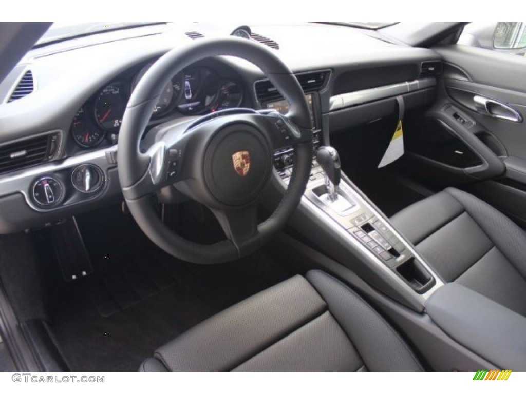 Black Interior 2015 Porsche 911 Carrera 4S Cabriolet Photo #96644633