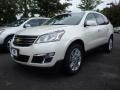 White Diamond Tricoat 2015 Chevrolet Traverse LT