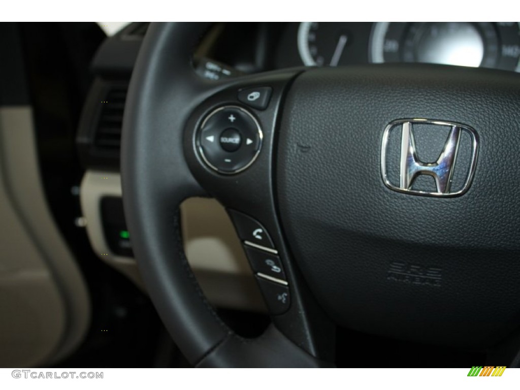 2014 Accord EX-L Sedan - Crystal Black Pearl / Ivory photo #20