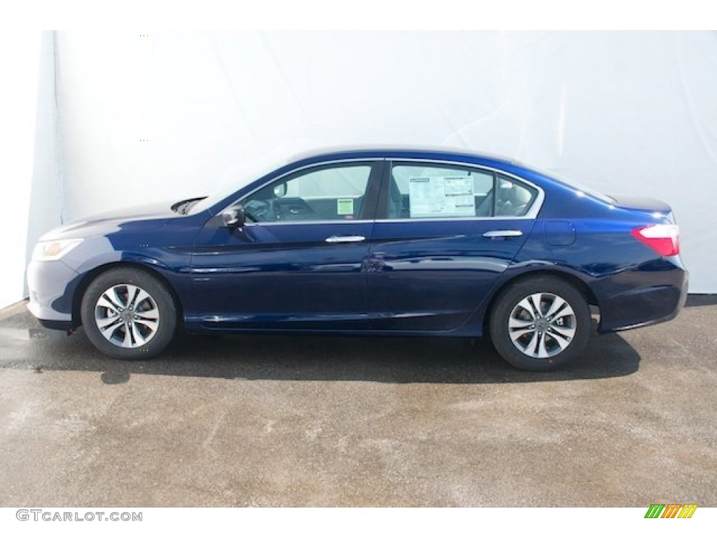 2014 Accord LX Sedan - Obsidian Blue Pearl / Gray photo #4