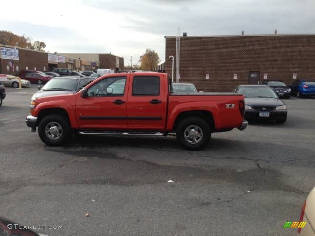 2008 Colorado LT Crew Cab 4x4 - Inferno Orange Metallic / Ebony photo #4
