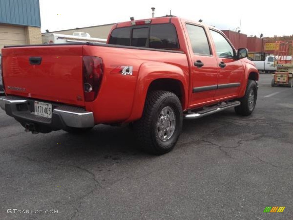 2008 Colorado LT Crew Cab 4x4 - Inferno Orange Metallic / Ebony photo #9