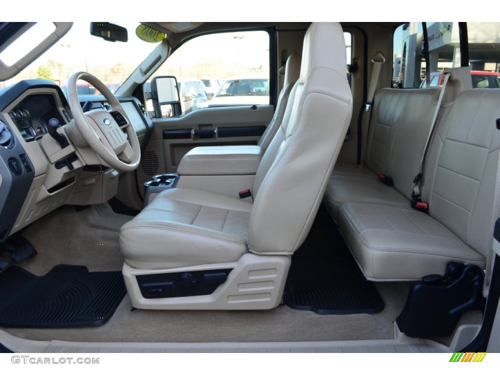Camel Interior 2008 Ford F250 Super Duty Lariat SuperCab 4x4 Photo #96654353