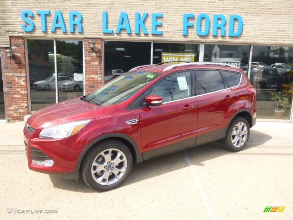 2014 Escape Titanium 2.0L EcoBoost 4WD - Ruby Red / Medium Light Stone photo #1