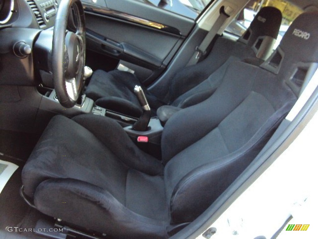 Black Recaro Interior 2012 Mitsubishi Lancer Evolution GSR Photo #96656267