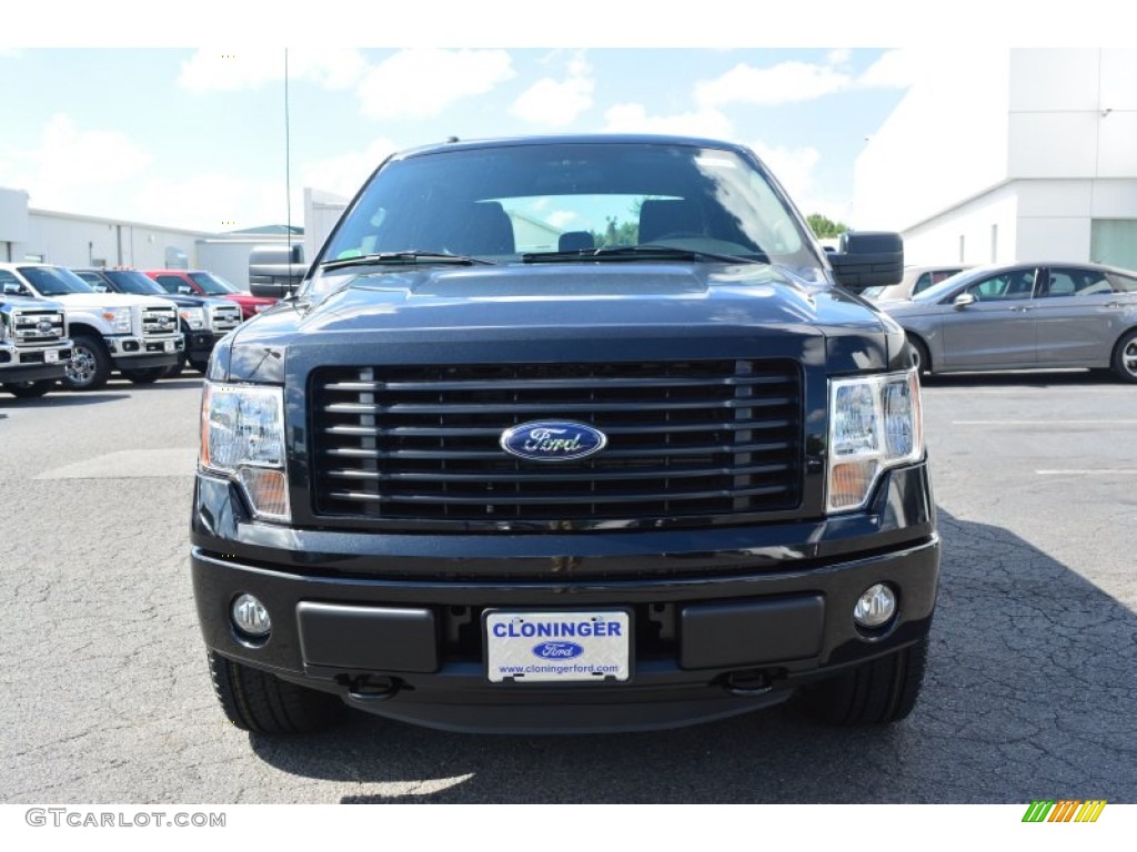 2014 F150 XLT SuperCrew - Tuxedo Black / Steel Grey photo #4