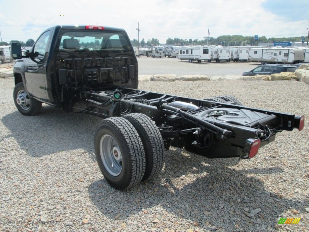 Onyx Black 2015 GMC Sierra 3500HD Work Truck Regular Cab 4x4 Chassis Exterior Photo #96660797