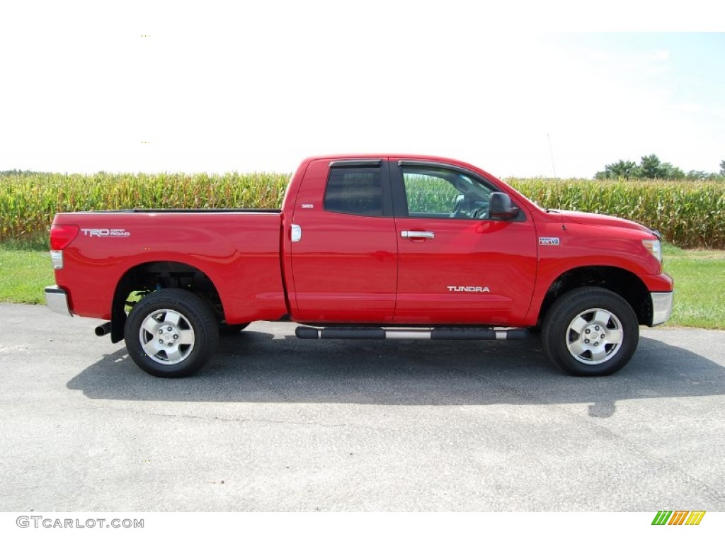 2007 Tundra SR5 Double Cab 4x4 - Radiant Red / Beige photo #6