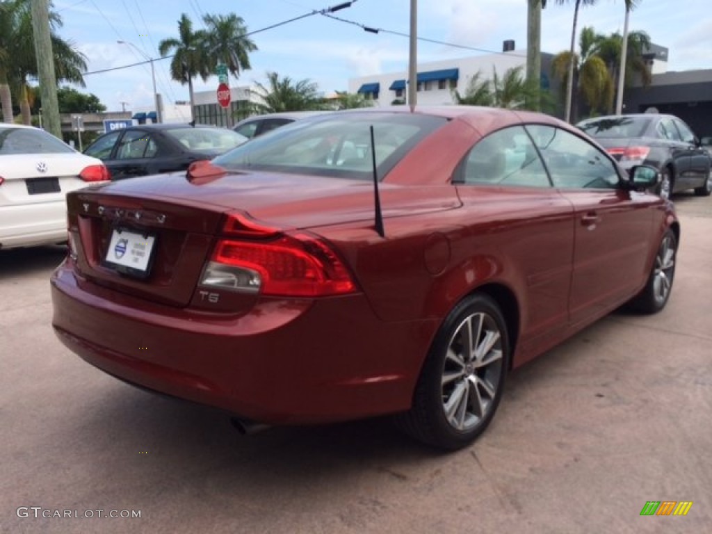 2011 C70 T5 - Flamenco Red Metallic / Soverign Hide Calcite Leather/Umbra Brown photo #5