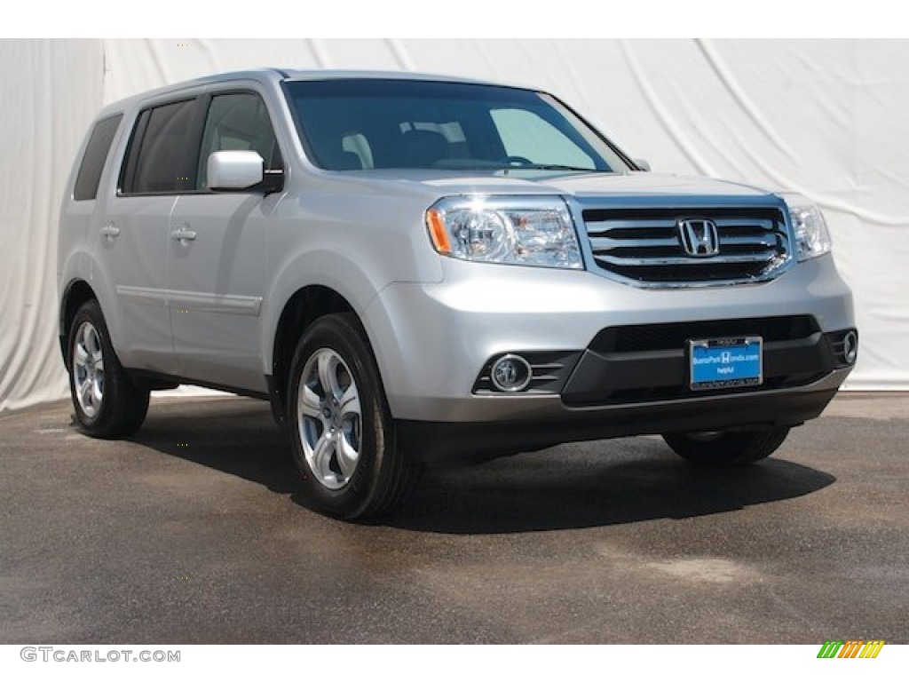 2014 Pilot EX-L - Alabaster Silver Metallic / Black photo #1