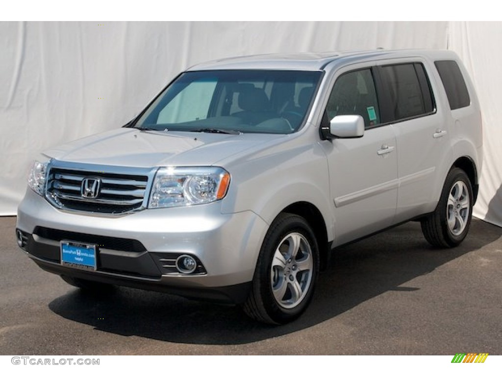 2014 Pilot EX-L - Alabaster Silver Metallic / Black photo #3