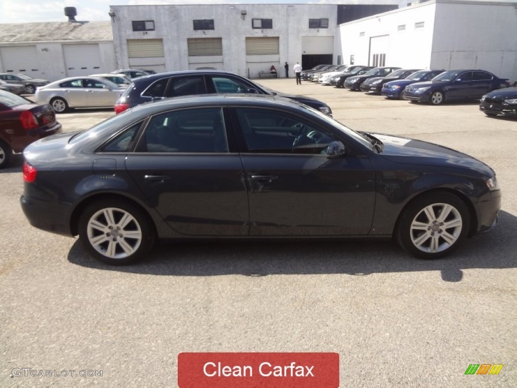 2010 A4 2.0T quattro Sedan - Meteor Gray Pearl Effect / Black photo #2