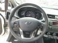 Black 2015 Kia Rio 5-Door EX Steering Wheel