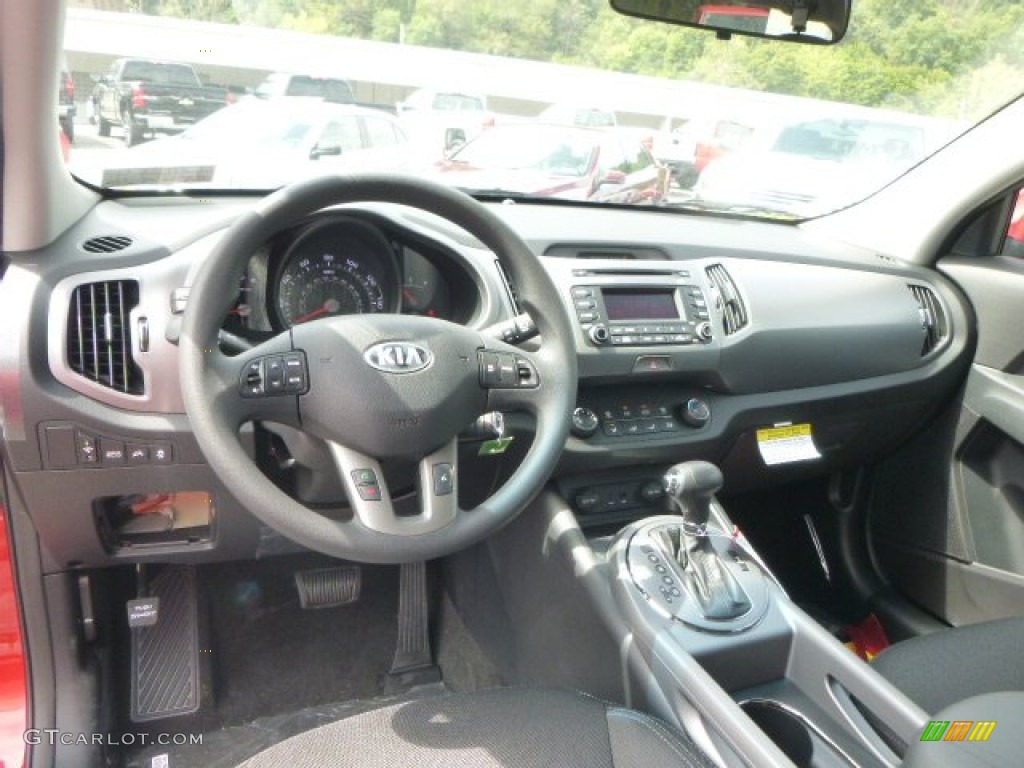 Black Interior 2015 Kia Sportage LX AWD Photo #96669773