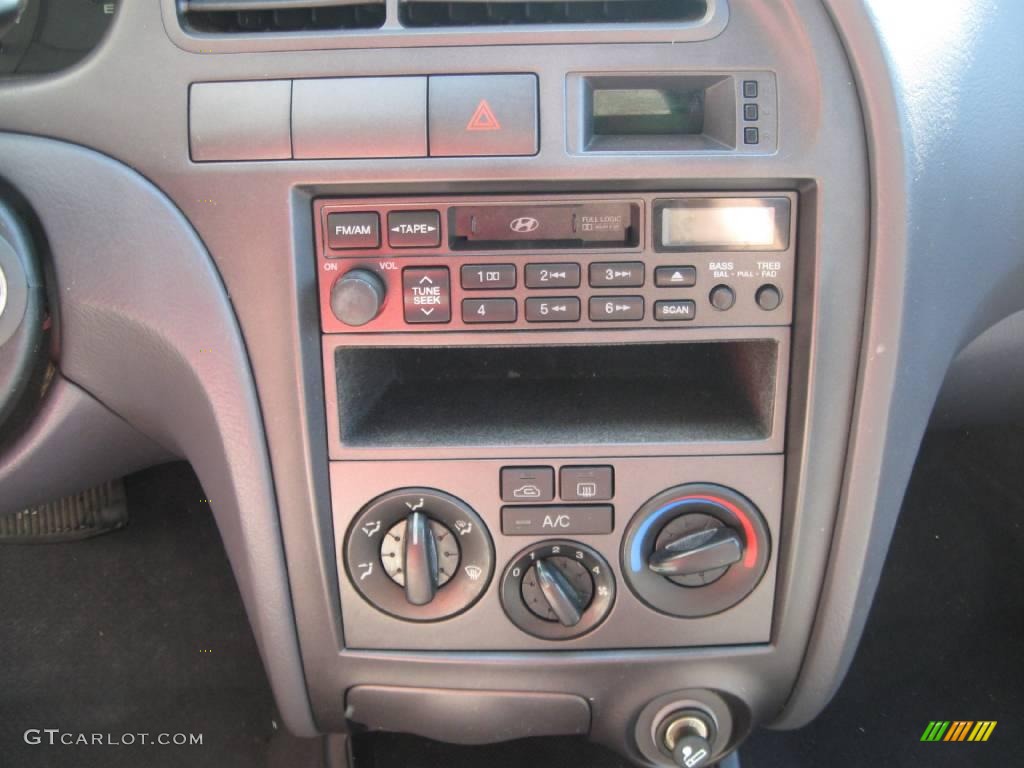 2002 Elantra GLS Sedan - Midnight Gray / Dark Gray photo #7