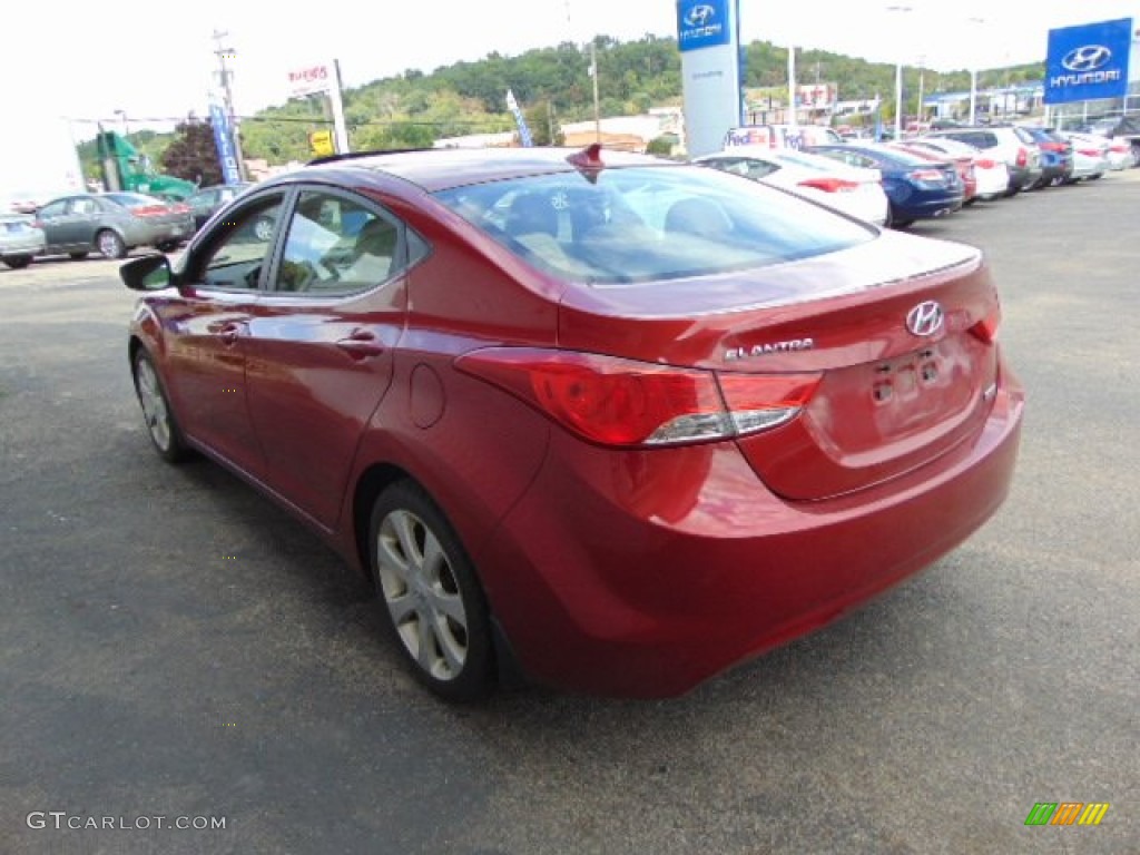 2013 Elantra Limited - Sparkling Ruby / Beige photo #7