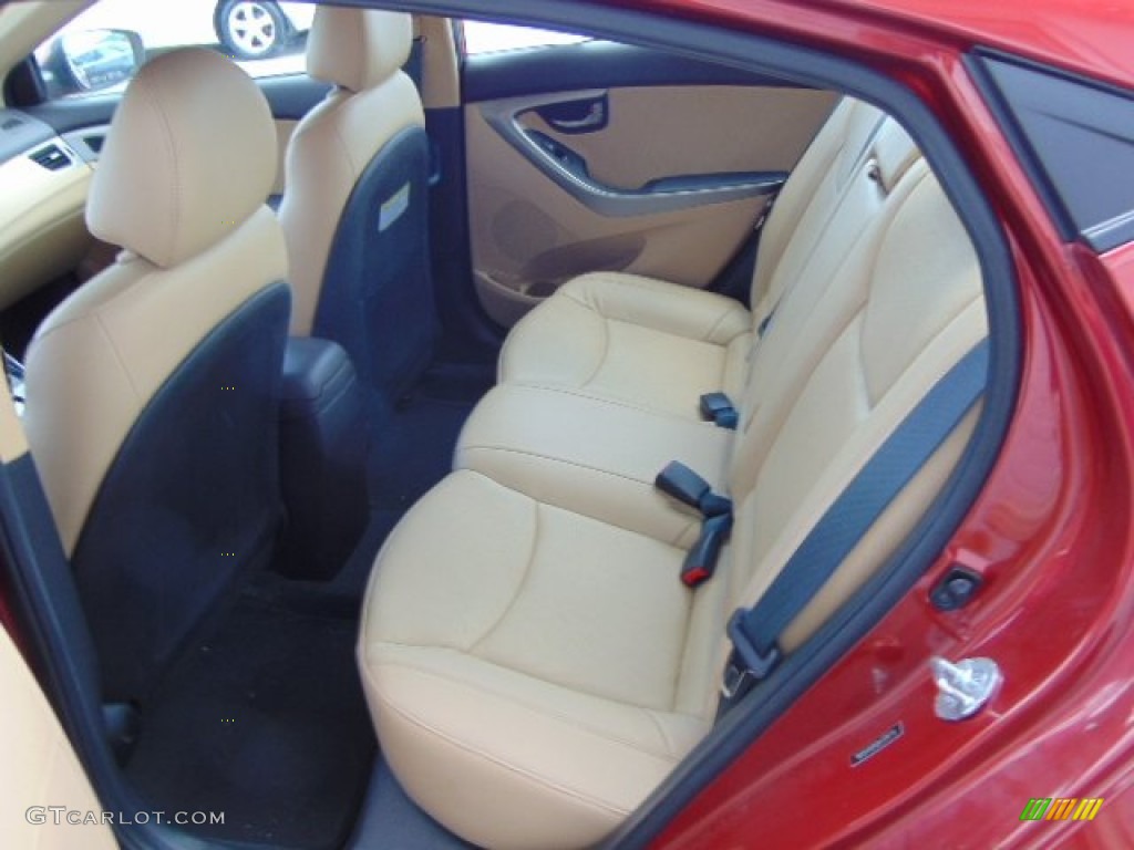 2013 Elantra Limited - Sparkling Ruby / Beige photo #20
