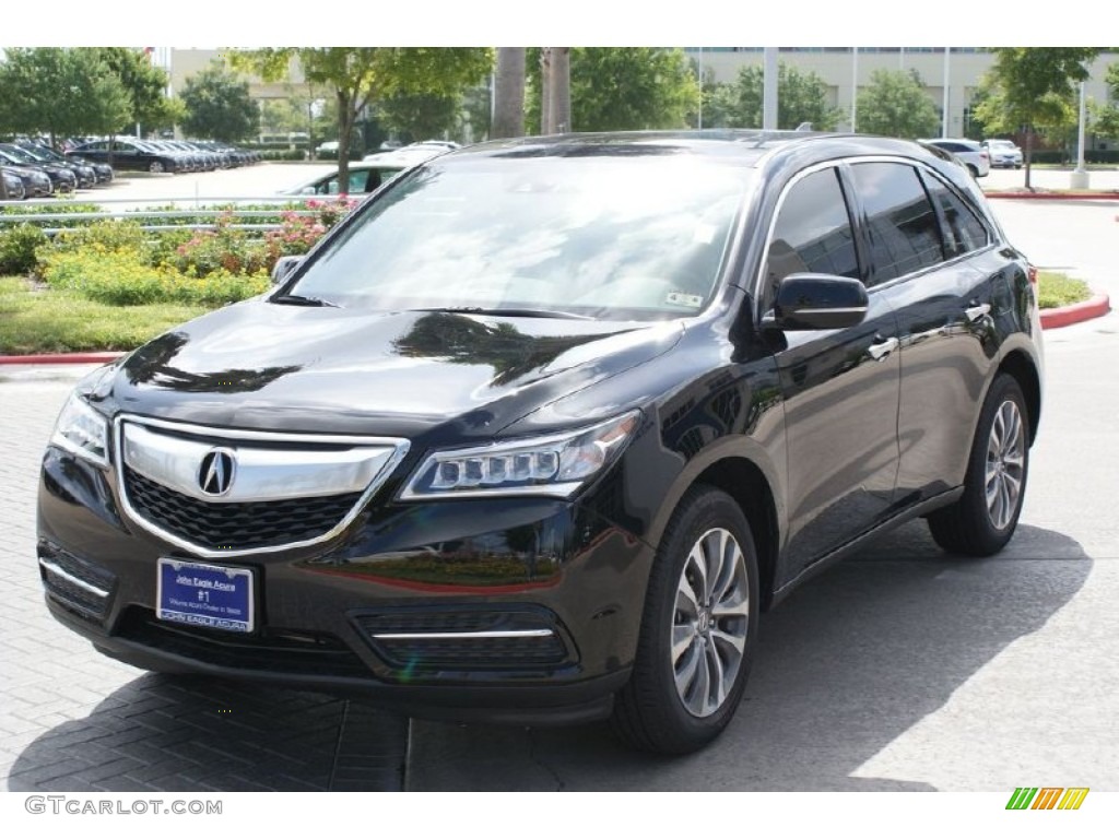 2015 MDX SH-AWD Technology - Crystal Black Pearl / Ebony photo #4