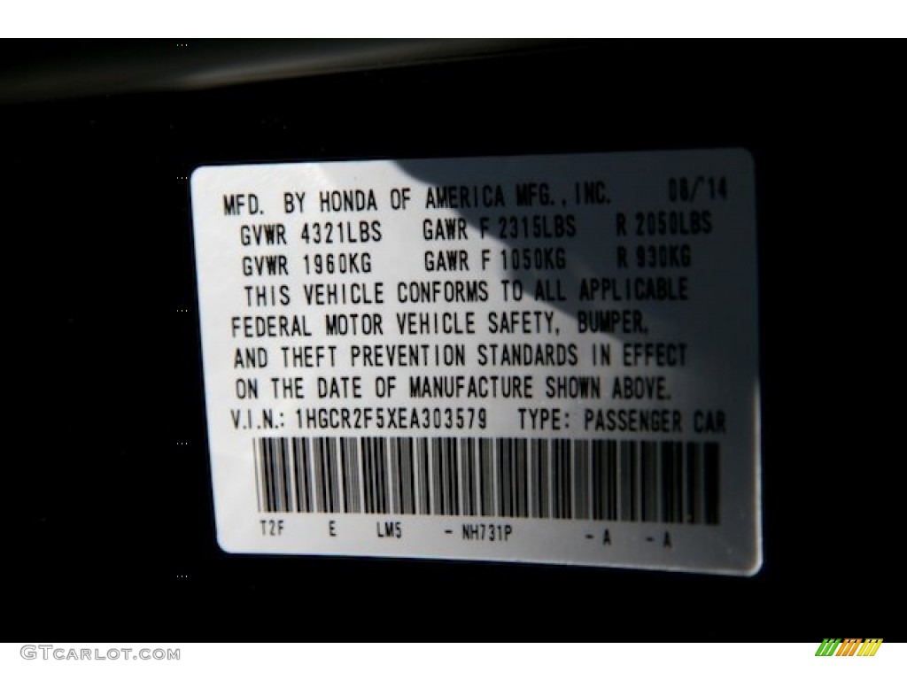 2014 Accord Sport Sedan - Crystal Black Pearl / Black photo #20