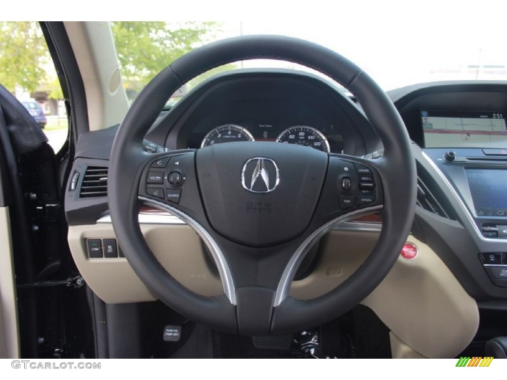2015 MDX SH-AWD Technology - Crystal Black Pearl / Parchment photo #25
