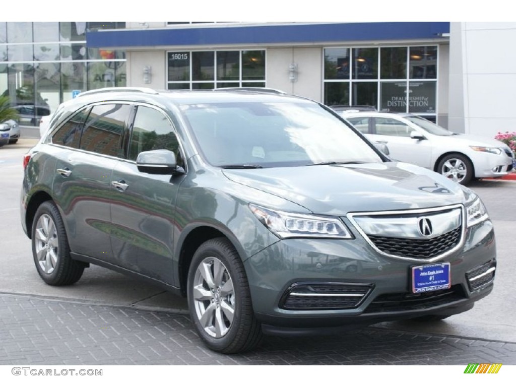 2015 MDX SH-AWD Advance - Forest Mist Metallic / Eucalyptus photo #1