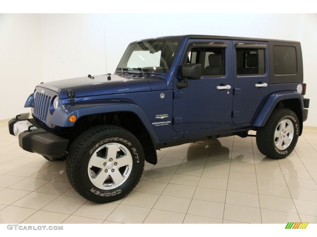 Deep Water Blue Pearl 2009 Jeep Wrangler Unlimited Sahara 4x4 Exterior Photo #96680419