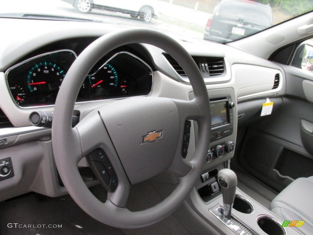 2015 Chevrolet Traverse LS Dark Titanium/Light Titanium Steering Wheel Photo #96681802