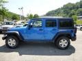 2015 Hydro Blue Pearl Jeep Wrangler Unlimited Sport S 4x4  photo #2