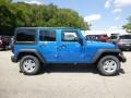 2015 Hydro Blue Pearl Jeep Wrangler Unlimited Sport S 4x4  photo #6