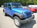 2015 Hydro Blue Pearl Jeep Wrangler Unlimited Sport S 4x4  photo #7