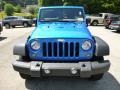 2015 Hydro Blue Pearl Jeep Wrangler Unlimited Sport S 4x4  photo #8
