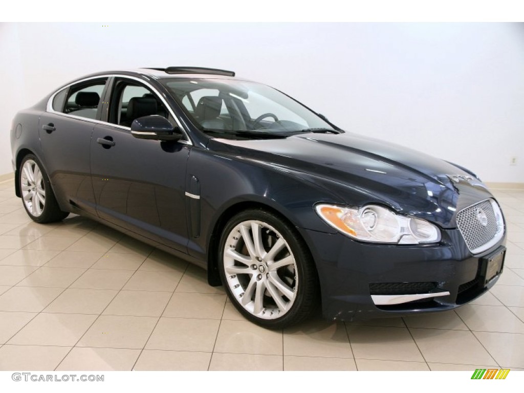 2010 XF Premium Sport Sedan - Indigo Blue Metallic / Warm Charcoal photo #1