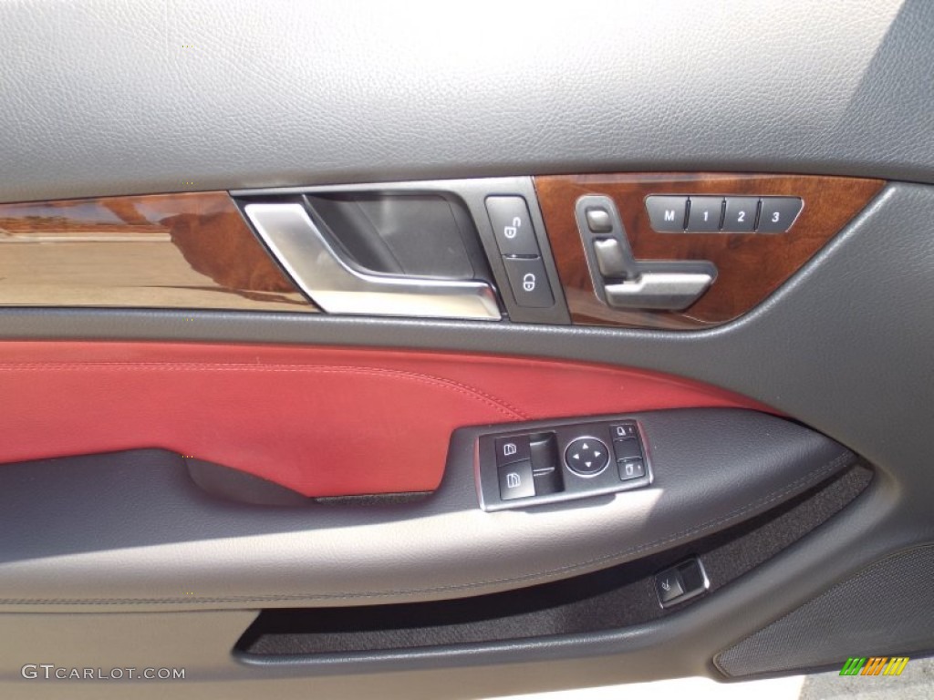 2015 Mercedes-Benz C 250 Coupe Red/Black Door Panel Photo #96692830