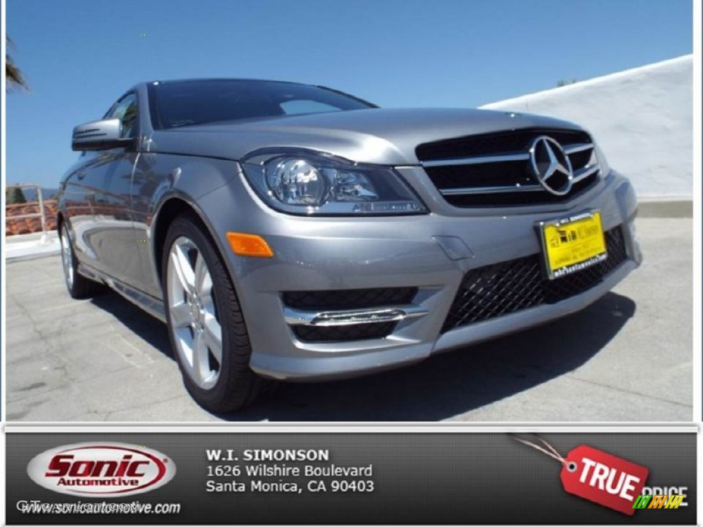 2015 C 250 Coupe - Paladium Silver Metallic / Black photo #1