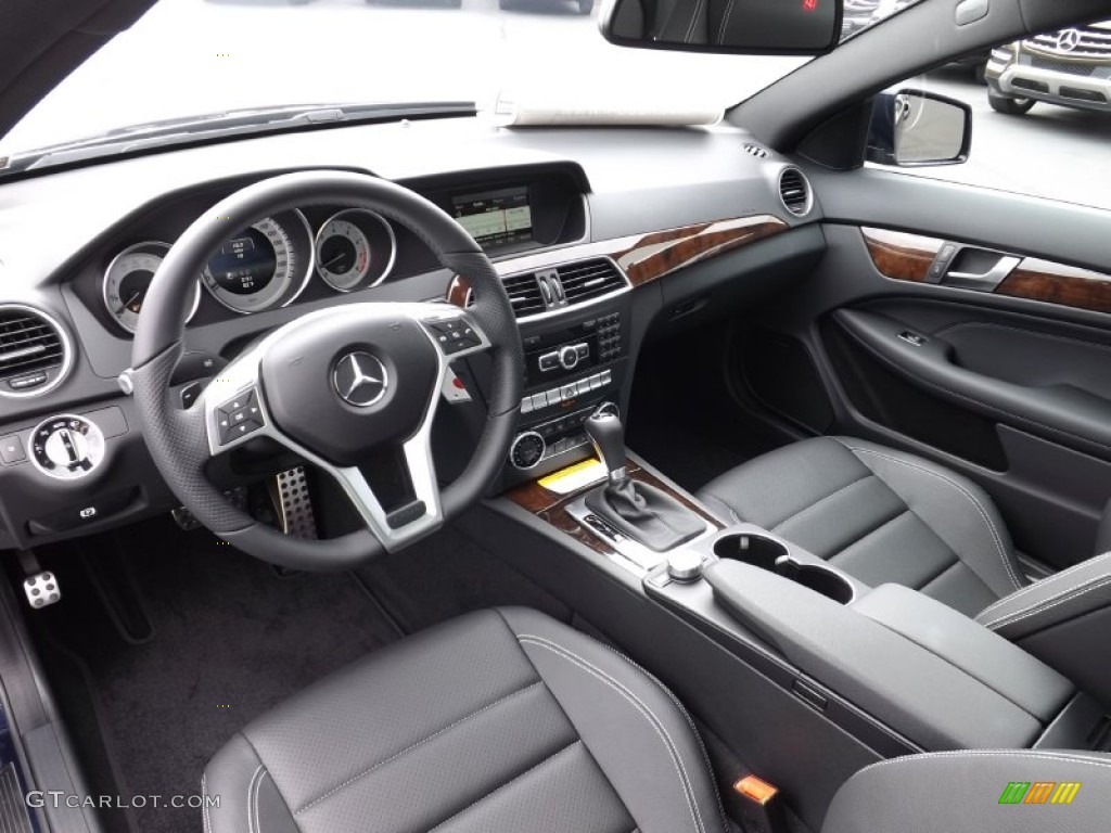 Black Interior 2015 Mercedes-Benz C 350 4Matic Coupe Photo #96695257