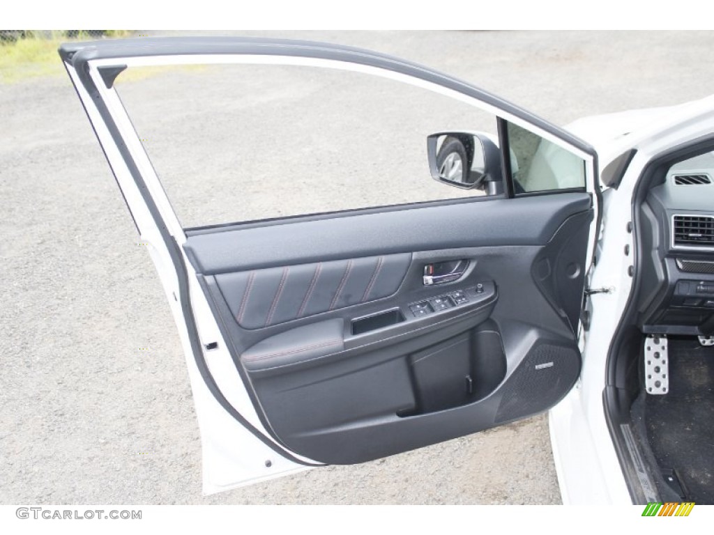 2015 Subaru WRX STI Limited Carbon Black Door Panel Photo #96696634